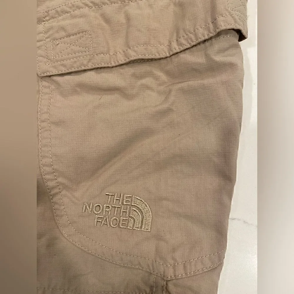 The North Face Mens 24 Horizon 2.0 Cargo Utility Shorts Beige Khaki Hiking